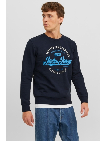 Jack & Jones Trui JJMIKK SWEAT CREW NECK 12236177 NAVY BLAZER