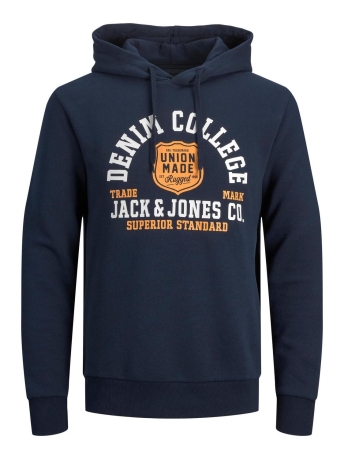 Jack & Jones Trui JJELOGO SWEAT HOOD 2 COL 22/23 NOOS 12210824 SKY CAPTAIN