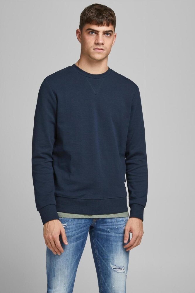 JJEBASIC SWEAT CREW NECK NOOS 12181903 Navy Blazer