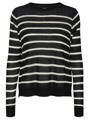 Vero Moda Trui VMNOVA LS O-NECK PULLOVER GA NOOS 10282354 Black/BIRCH