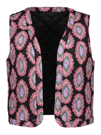 Vero Moda Vest VMMAYA BOHO VEST EXP 10290892 Black/Pink Yarro