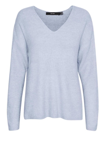 Vero Moda Trui VMCREWLEFILE LS V-NECK BLOUSE NOOS 10233357 Skyway