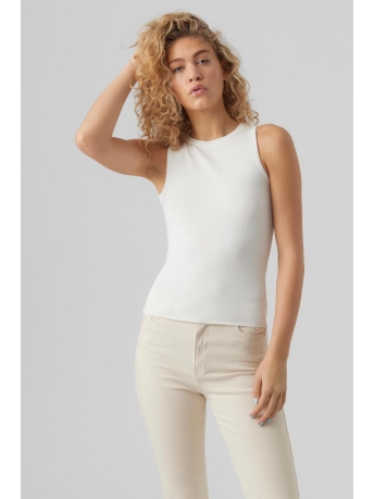 Vero Moda Top VMNEWSOFI SL O-NECK TOP GA 10278327 Snow White