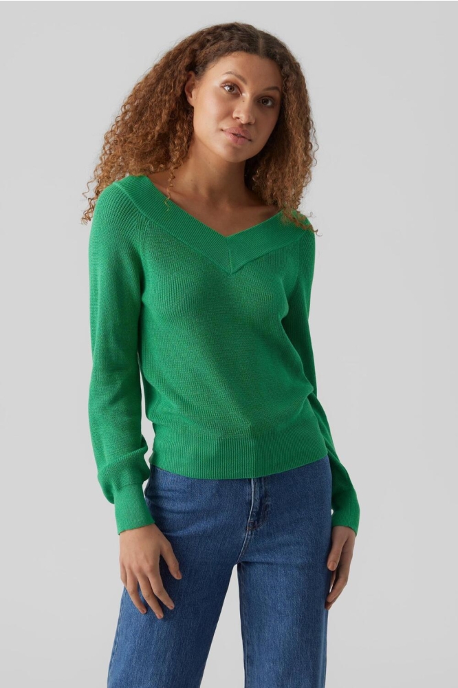 VMNEWLEXSUN LS DOUBLE V-NCK BLOU GA 10287223 BRIGHT GREEN
