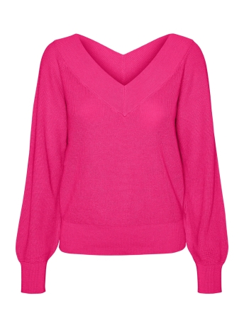 Vero Moda Trui VMNEWLEXSUN LS DOUBLE V-NCK BLOU GA 10287223 PINK YARROW