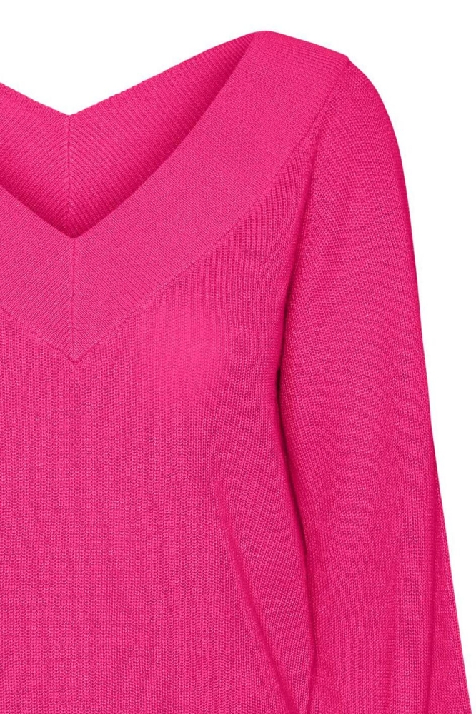 VMNEWLEXSUN LS DOUBLE V-NCK BLOU GA 10287223 PINK YARROW
