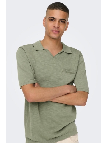 Only & Sons Polo ONSACE 12 SLUB SS POLO KNIT 22019517 SEAGRASS