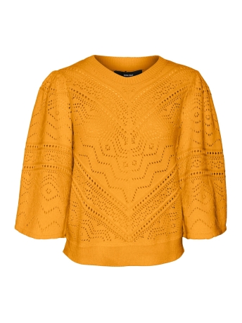 Vero Moda Trui VMBERNADETTE 2/4 O-NECK PULLOVER BO 10283016 RADIANT YELLOW