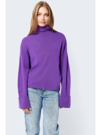 Noisy may Trui NMCLOE L/S ROLL NECK KNIT 27027545 Amaranth Purple