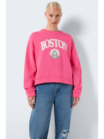 Noisy may Trui NMARYA O-NECK SWEAT JRS 27027539 Hot Pink/BOSTON