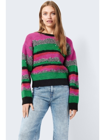 Noisy may Trui NMELISA L/S O-NECK KNIT 27028344 VIVACIOUS/GREEN