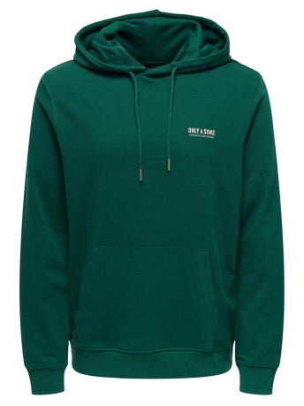 Only & Sons Trui ONSALBERTO NEW LOGO HOODIE SWEAT 22027703 FOREST BIOME