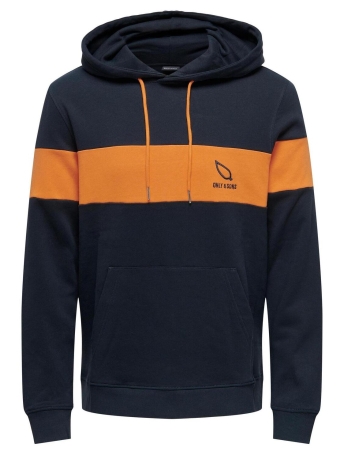 Only & Sons Trui ONSLUKE REG CB HOODIE CS 22021694 Orange Ochre