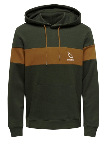 Only & Sons Trui ONSLUKE REG CB HOODIE CS 22021694 Monks Robe