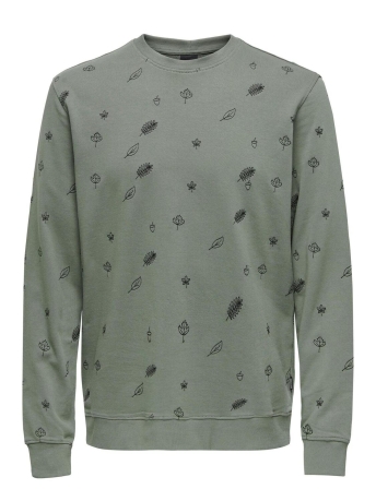 Only & Sons Trui ONSCAMDEN REG NEW AOE CREW SWEAT 22027704 CASTOR GRAY