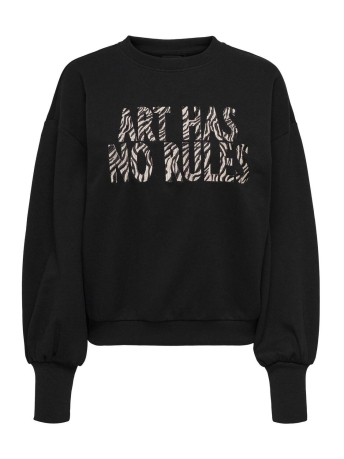 Only Trui ONLELLIE L/S O-NECK SWT 15304371 BLACK
