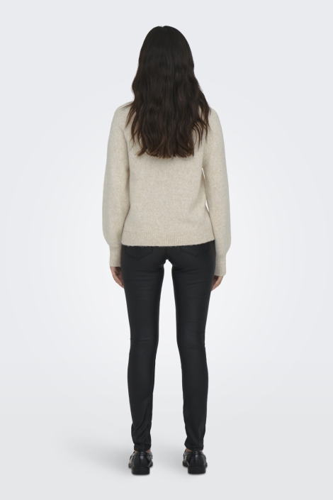 Only beige dames trui | Model achteraanzicht