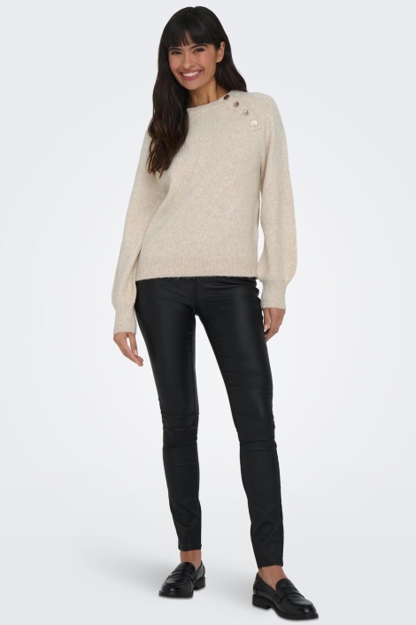 Only beige dames trui