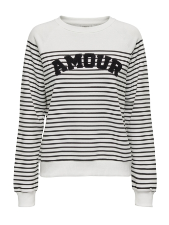 Only Trui ONLSHELA L/S STRIPE O-NECK CS SWT 15304734 BLACK