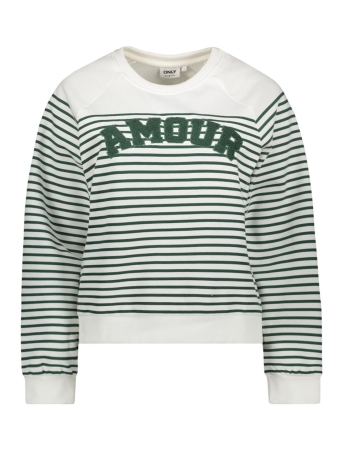 Only Trui ONLSHELA L/S STRIPE O-NECK CS SWT 15304734 HUNTER GREEN