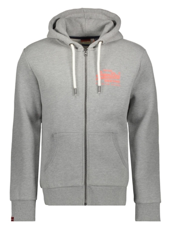 Superdry Vest VINTAGE VL NEON ZIPHOOD M2012905A GRAY MARL