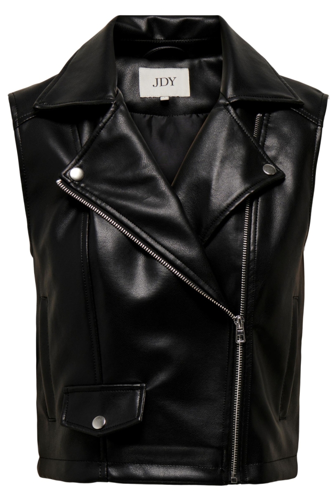 JDYNEWETTA FAUX LEATHER WAISTC. OTW 15307230 BLACK