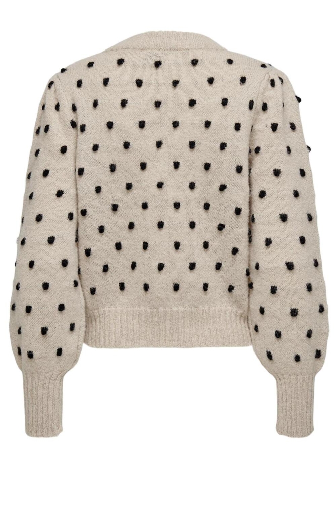 Jacqueline de Yong beige dames trui | Achteraanzicht