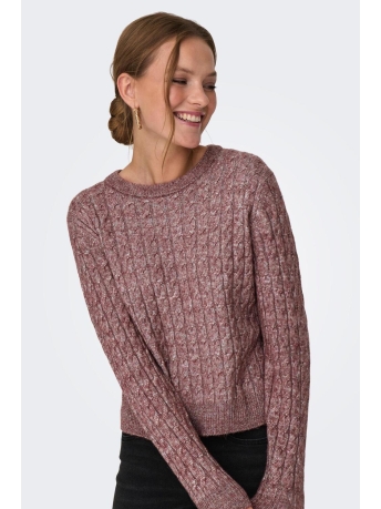Jacqueline de Yong Trui JDYCARMEN L/S O-NECK CABLE PULLOVER 15308899 Rose Taupe/MELANGE