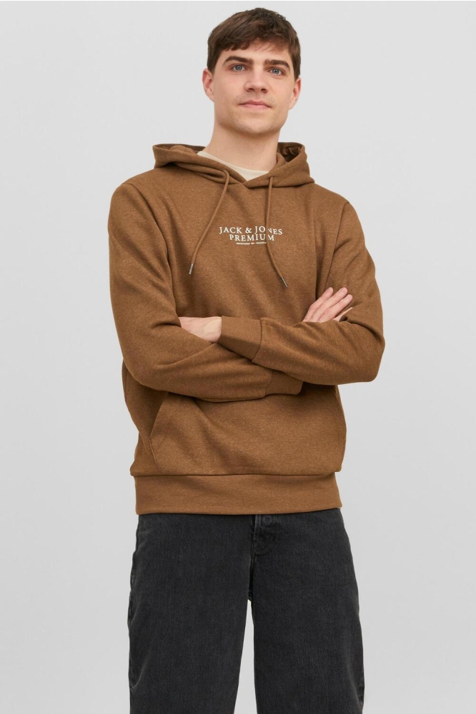 JPRBLUARCHIE SWEAT HOOD NOOS 12216335 Bison/Melange
