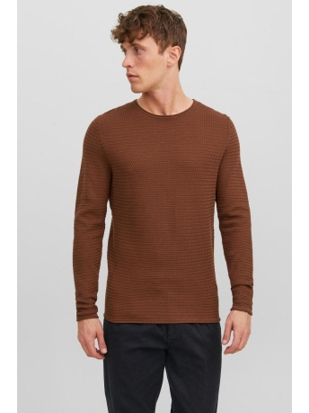 Jack & Jones Trui JPRBLUMIGUEL KNIT CREW NECK NOOS 12238557 CAMBRIDGE BROWN