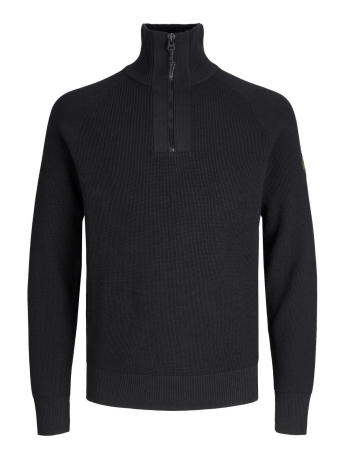 Jack & Jones Trui JCOFILO KNIT HALF ZIP SN 12240621 BLACK