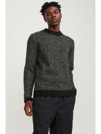 Jack & Jones Trui JCOSPACE KNIT MOCK NECK SN 12239460 BLACK