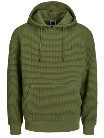 Jack & Jones Trui JCOSTRUCTURED SWEAT HOOD SMU 12245754 OLIVE BRANCH