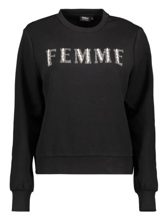 Only Trui ONLMAYRA L/S SHINE O-NECK SWT 15307793 Black/Femme