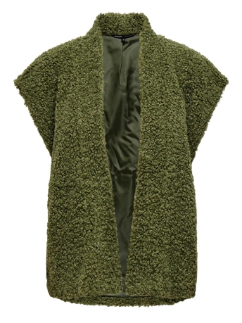 Only Vest ONLNAYA TEDDY WAISTCOAT OTW 15306594 WINTER MOSS