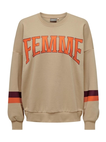 Only Trui ONLDAISY L/S O-NECK BOX SWT 15307469 Irish Cream/Femme