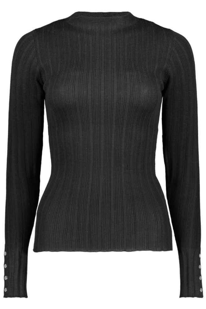 ONLDIMA LIFE LS BUTTON O-NECK KNT 15306467 BLACK