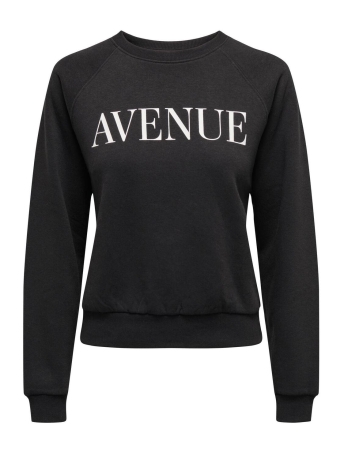 Only Trui ONLSTELLA L/S O-NECK BOX SWT 15312059 Black/Avenue