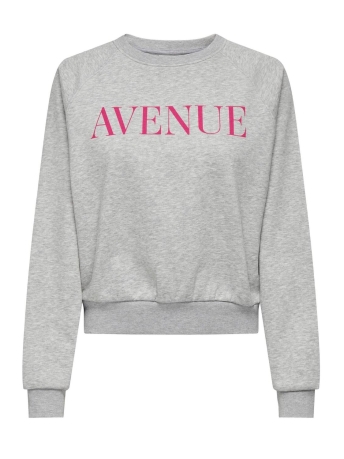 Only Trui ONLSTELLA L/S O-NECK BOX SWT 15312059 Light Grey/Avenue