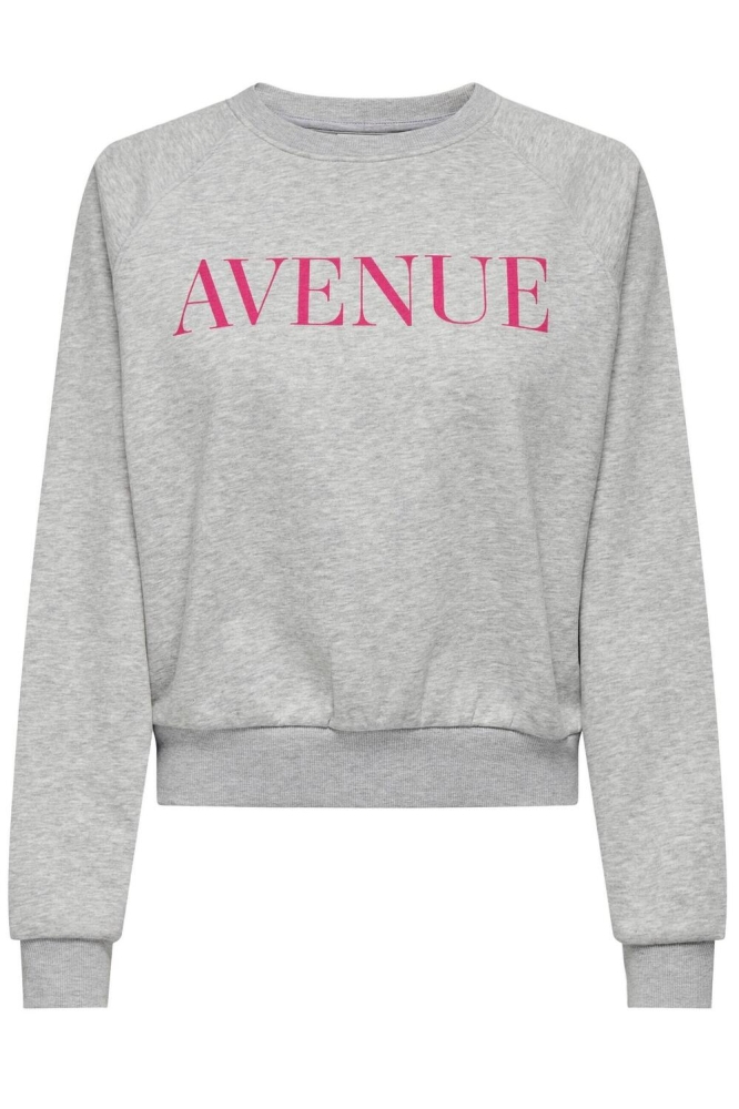 ONLSTELLA L/S O-NECK BOX SWT 15312059 Light Grey/Avenue