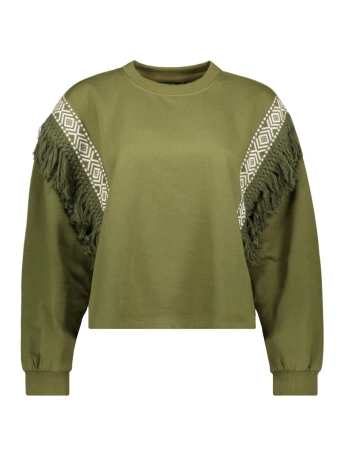 Only Trui ONLLUNA L/S FRILL O-NECK CS SWT 15317338 Winter Moss