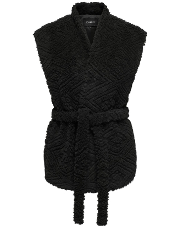 Only Vest ONLISABELLA TEDDY WAISTCOAT CS OTW 15317687 Black