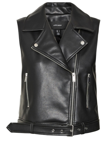 Vero Moda Vest VMANNIKA SHORT COATED WAISTCOAT 10296887 Black