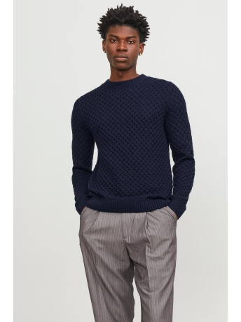 Jack & Jones Trui JPRBLASTEEN STRUCTURE KNIT 12246281 MARTIME BLUE