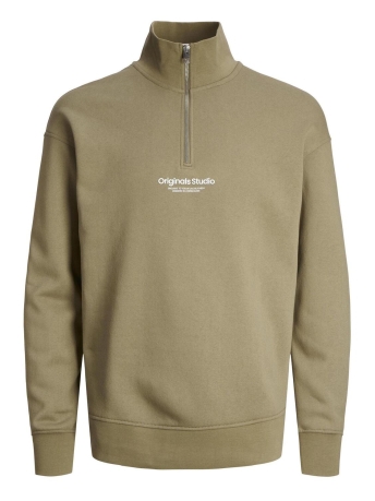 Jack & Jones Trui JORVESTERBRO SWEAT QUARTER ZIP HN S 12241777 Aloe