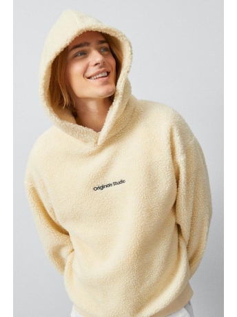 Jack & Jones Trui JORVESTERBRO TEDDY SWEAT HOOD SN 12249364 Oatmeal