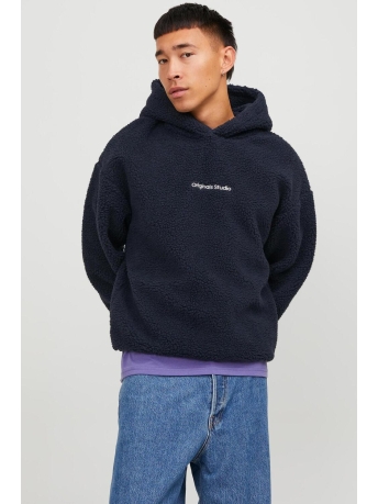 Jack & Jones Trui JORVESTERBRO TEDDY SWEAT HOOD SN 12249364 Sky Captain