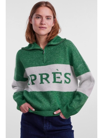 Pieces Trui PCJORDAN LS HALF ZIP KNIT BC 17142260 Amazon/Cloud Dancer