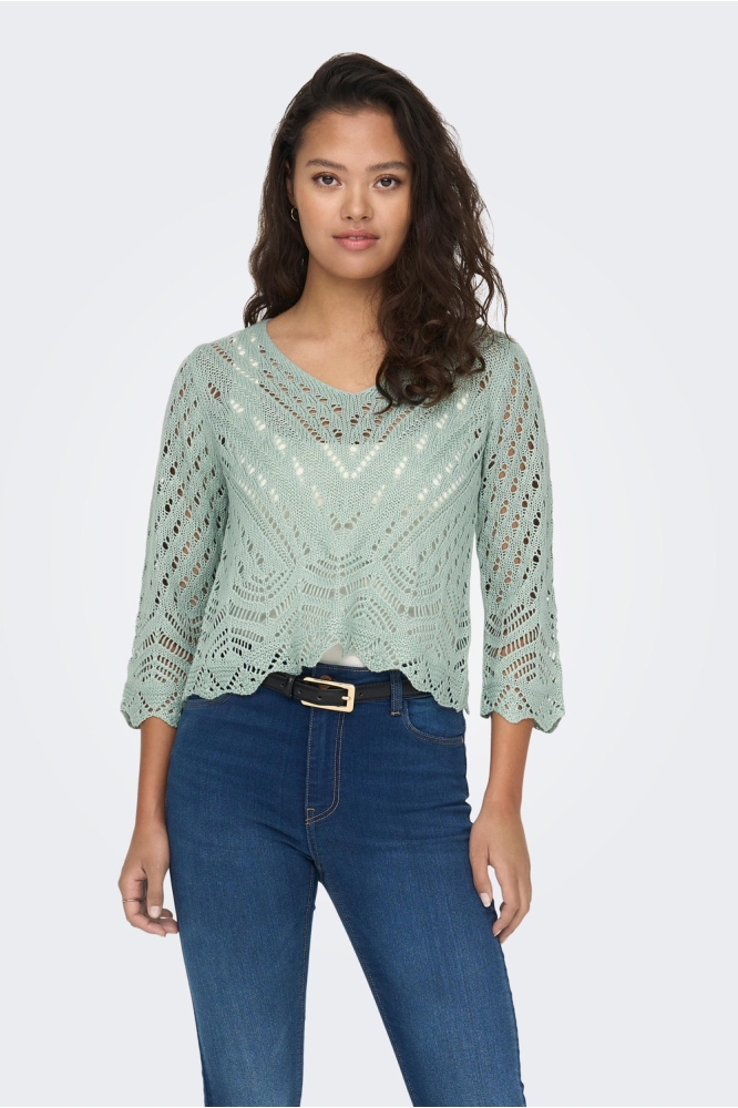 JDYNEW SUN 3/4 CROPPED PULLOVER KNT 15212788 JADEITE