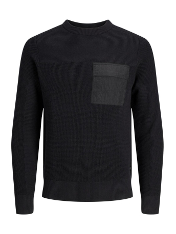 Jack & Jones Trui JCODIGITAL KNIT CREW NECK 12246495 BLACK